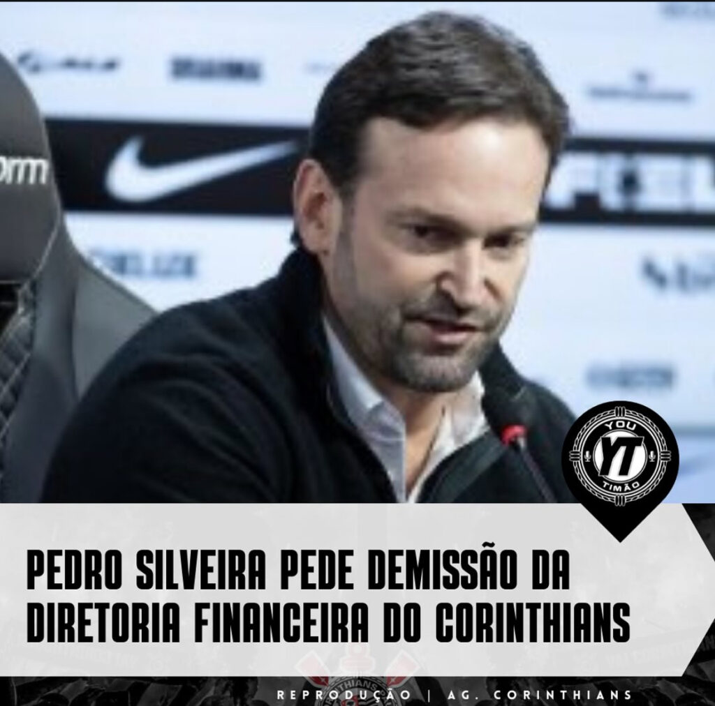 Pedro Silveira, diretor financeiro do Corinthians, pediu demissão na última sexta-feira (25), a saída de Pedro é por motivos de saúde.